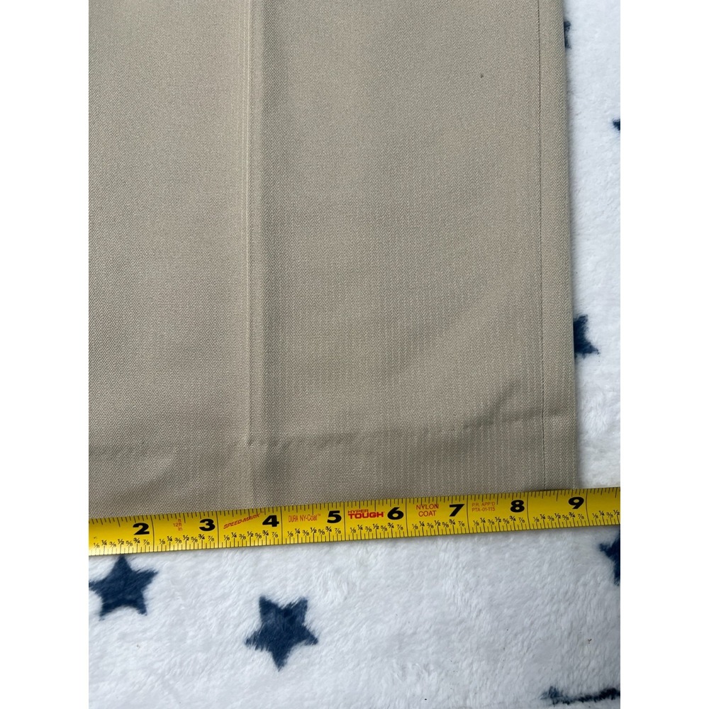 Kenneth Cole Reaction Dress Pants Mens 36x29 Beige Flat Front Career - Picture 6 of 9